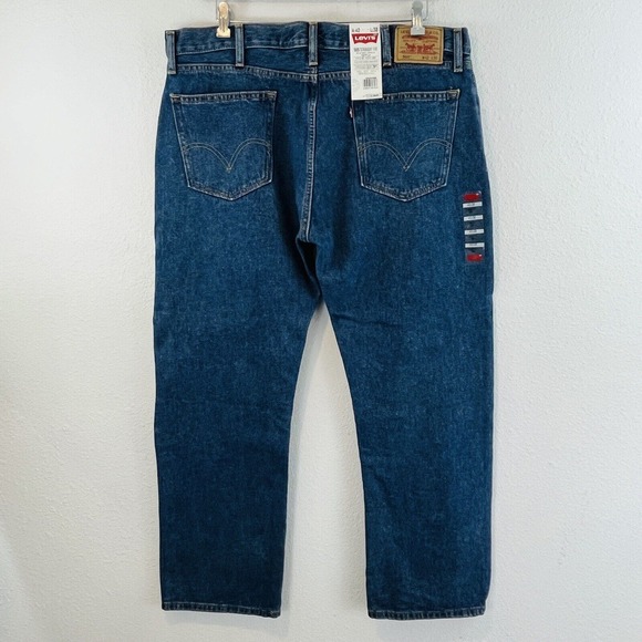 Mens 42x30 Levis 505 Straight Fit Jeans Medium Blue Stonewash NWT - Picture 4 of 9
